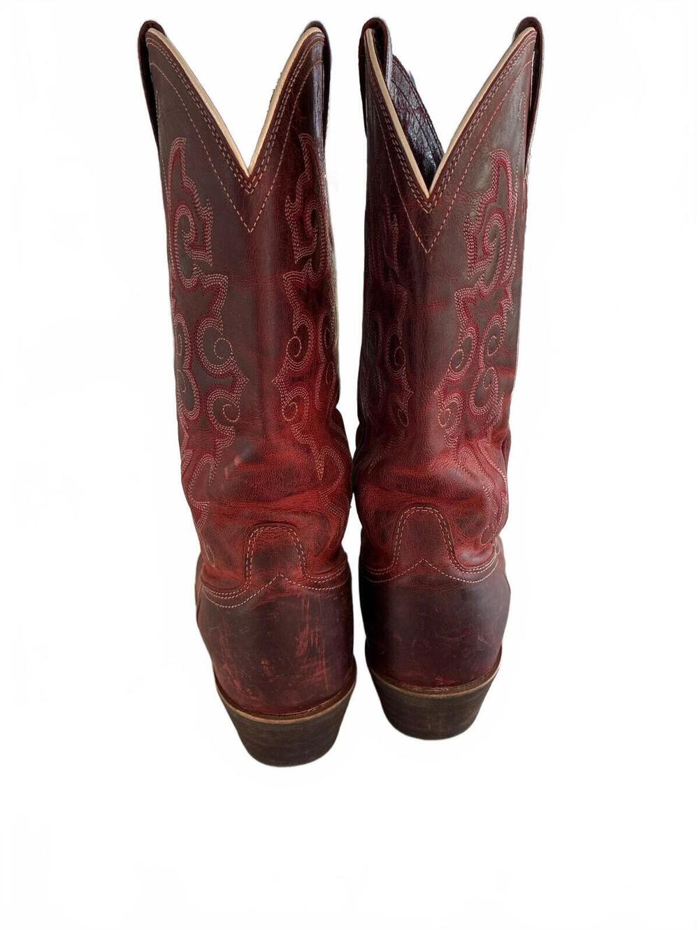 Ariat Women's Red Leather Western Cowboy Boots Size US 9.5 B - Picture 2 of 4